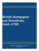 British Newspapers and Periodicals, 1641-1700 Cover