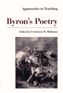 Approaches to Teaching Byron's Poetry Cover